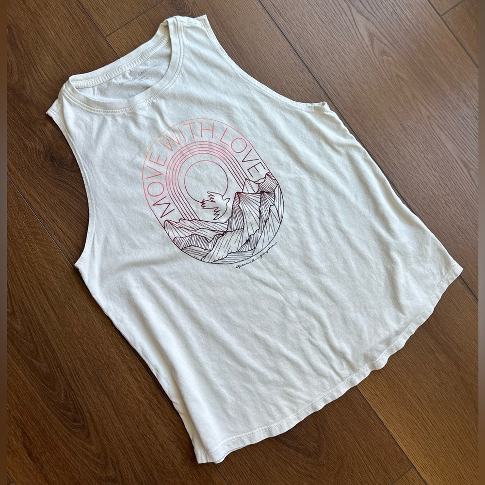 Spiritual Gangster White Graphic Muscle Tee